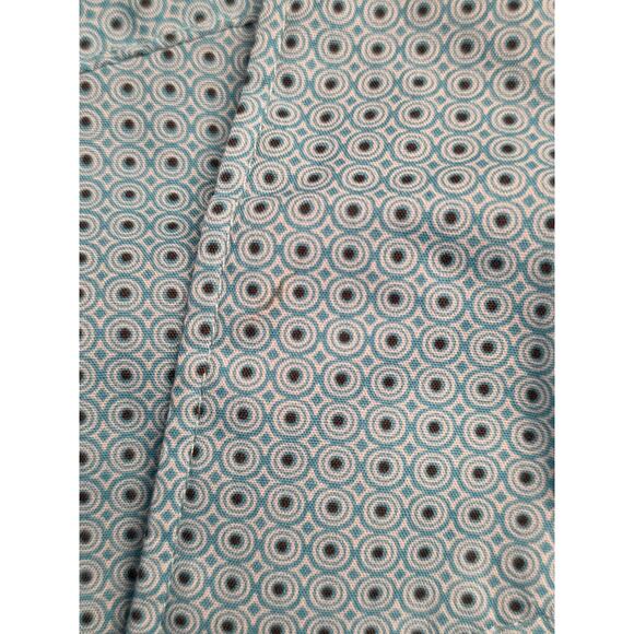 Wrangler Wrancher Men XL Shirt Button-up  Pearl Snap Aqua Circle Dot Long Sleeve - Picture 3 of 5